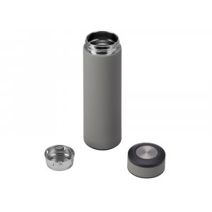 Вакуумный термос Vacuum Flask C1, soft touch, 420мл, серый - купить оптом