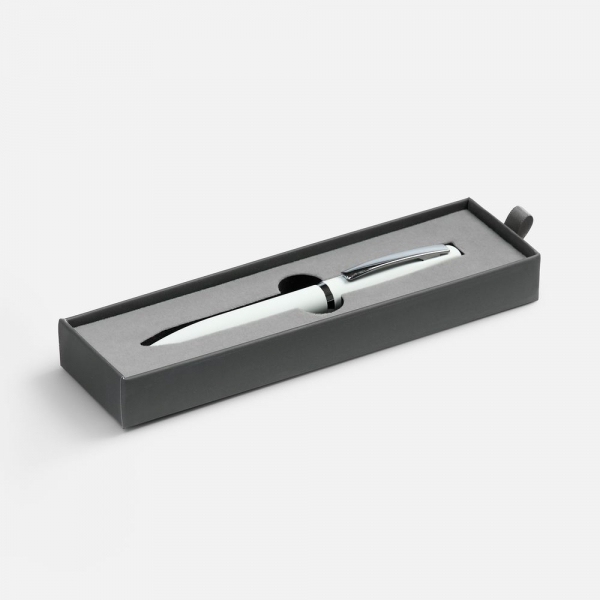 Ручка шариковая Bolt Soft Touch в футляре, белая - купить оптом