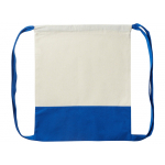 Рюкзак-мешок Cotton из хлопка 170 г, натуральный/синий, фото 3