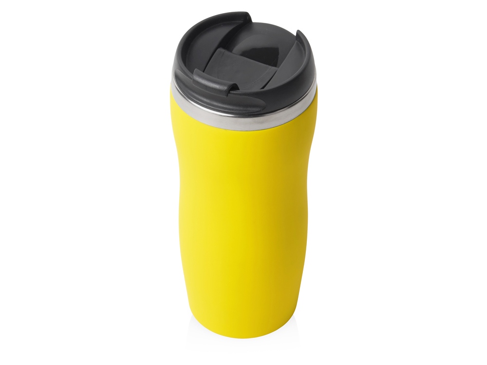 Термокружка Double wall mug C1, soft touch, 350 мл, желтый - купить оптом