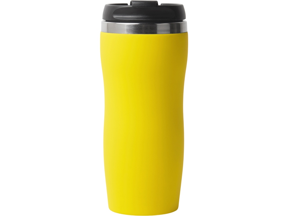 Термокружка Double wall mug C1, soft touch, 350 мл, желтый - купить оптом
