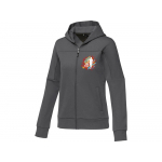 Женская спортивная трикотажная куртка Nubia на молнии, storm grey, серый, фото 4