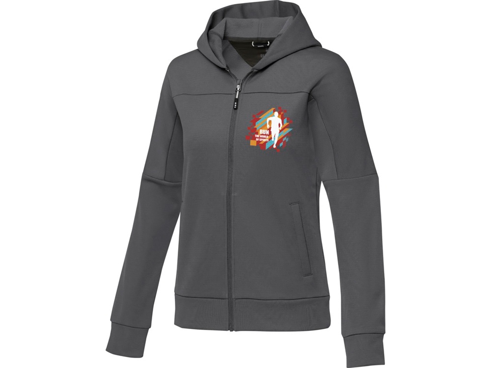Женская спортивная трикотажная куртка Nubia на молнии, storm grey, серый - купить оптом
