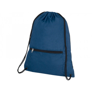 Складной рюкзак со шнурком Hoss, heather navy, синий нэйви - купить оптом