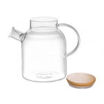 Стеклянный чайник с бамбуковой крышкой Sencha M, прозрачный, фото 1