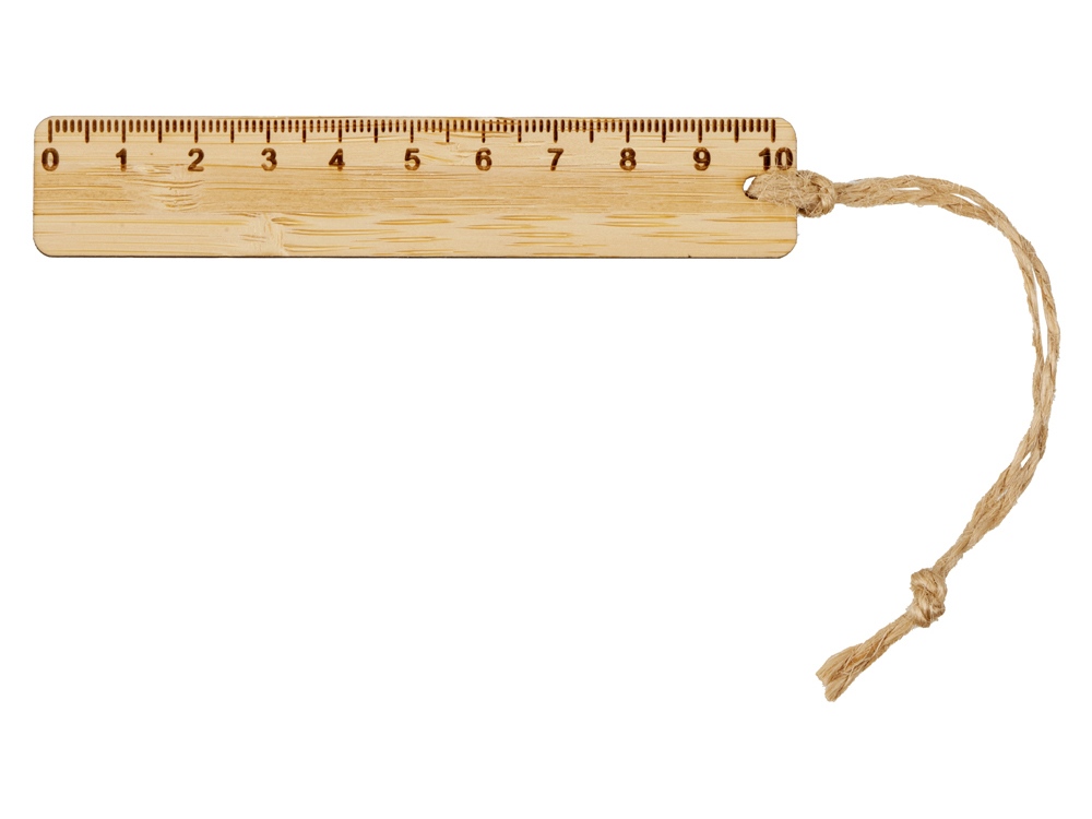 Закладка с линейкой из бамбука Bookmark, натуральный - купить оптом