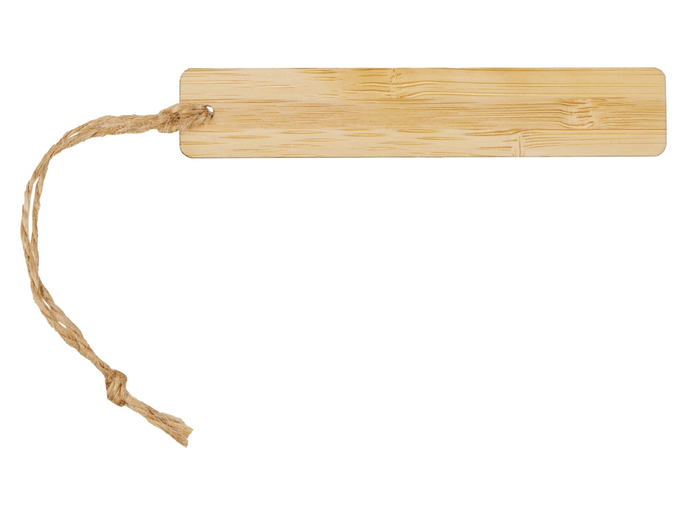 Закладка с линейкой из бамбука Bookmark, натуральный - купить оптом