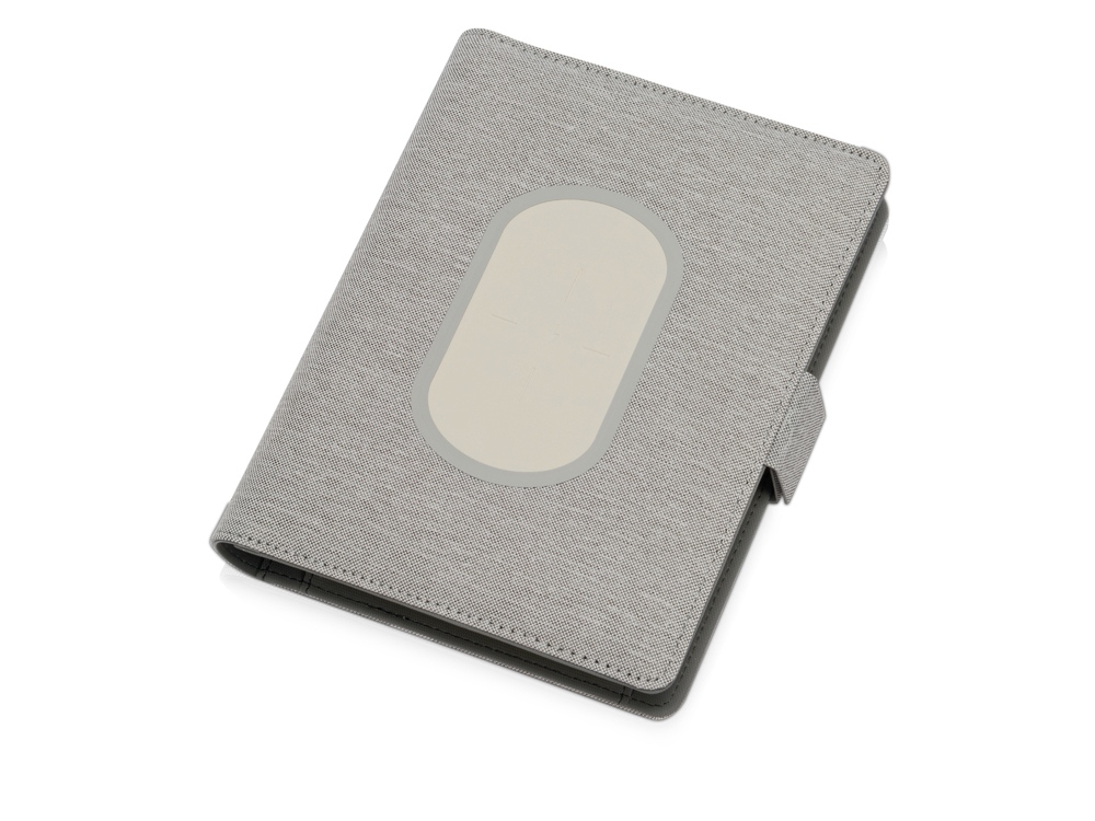 Органайзер с беспроводной зарядкой 5000 mAh Powernote, светло-серый (P) - купить оптом