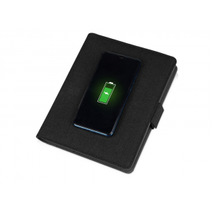 Органайзер с беспроводной зарядкой 5000 mAh Powernote, темно-серый (P) - купить оптом