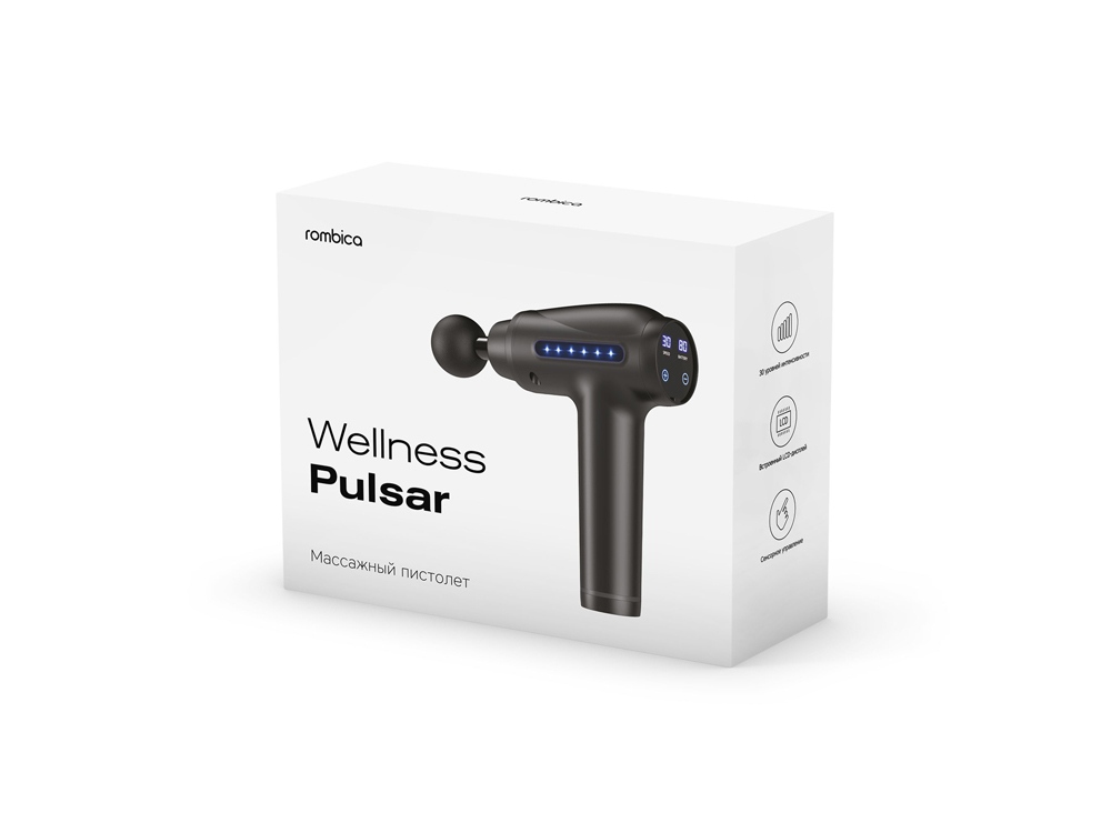 Массажер-пистолет Wellness Pulsar (P), черный - купить оптом