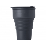 Силиконовый складной стакан GoCup, темно-серый, фото 1