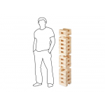 Игра из дерева XL Tower, 57 брусков, натуральный