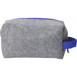 Косметичка из РПЕТ фетра с ручкой Felt, серый с синим, фото 3