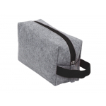 Косметичка из РПЕТ фетра с ручкой Felt, серый с черным, фото 1