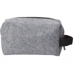 Косметичка из РПЕТ фетра с ручкой Felt, серый с черным, фото 3