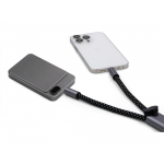 Ремешок-держатель для телефона с зарядным кабелем USB-C - USB-C Lany Wristband Charge Eco, серый, фото 2