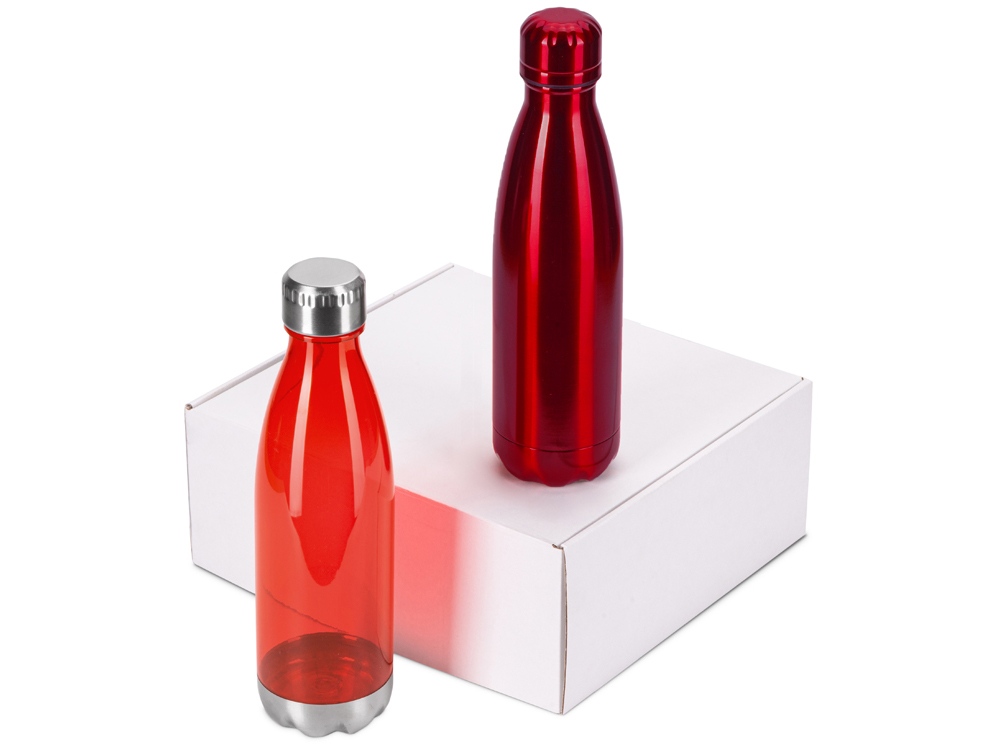 Подарочный набор с термосом и бутылкой Bottle set, красный - купить оптом
