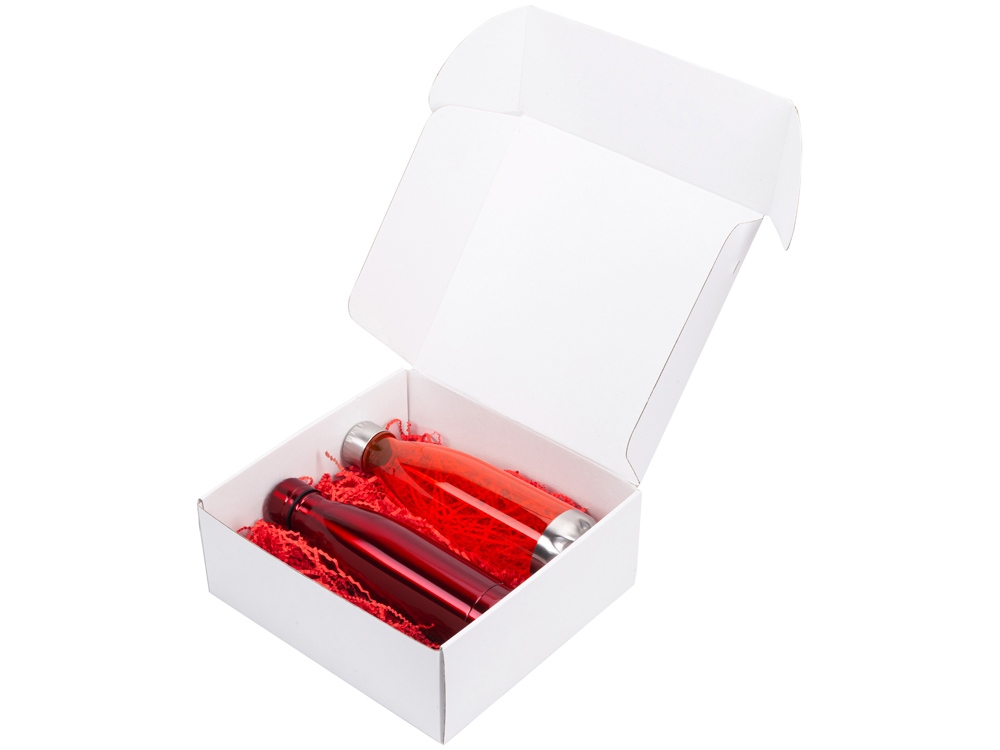 Подарочный набор с термосом и бутылкой Bottle set, красный - купить оптом