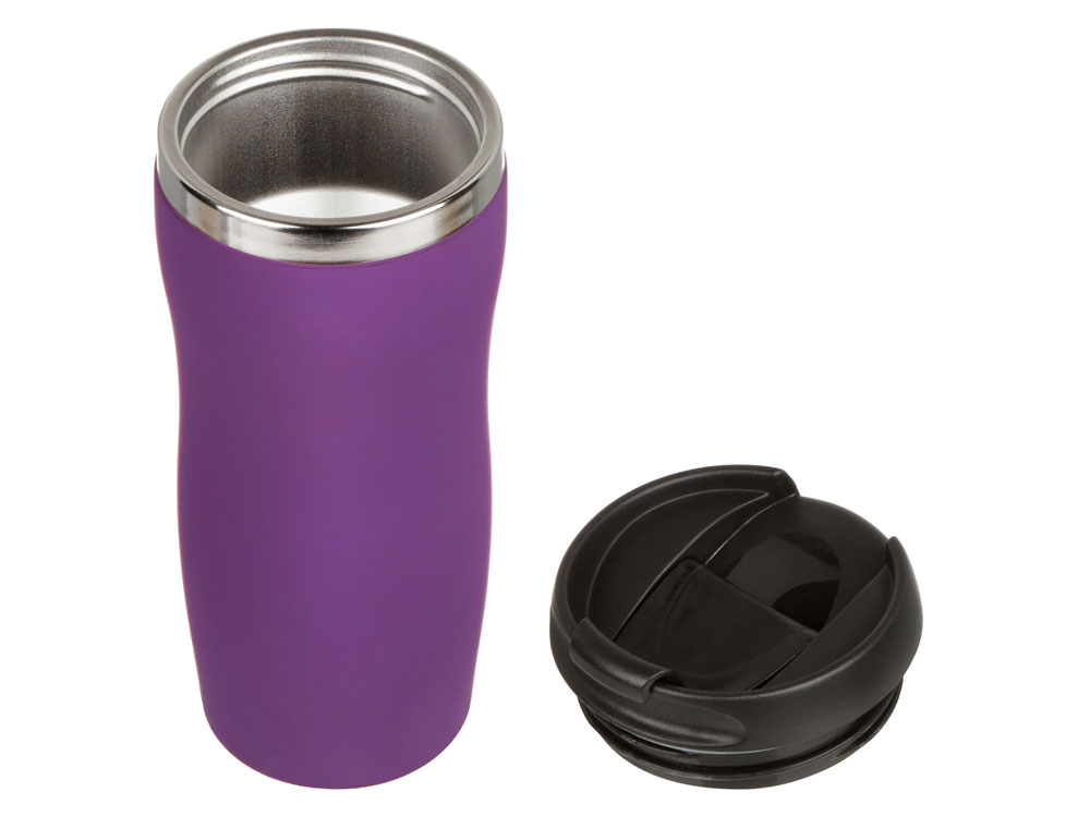 Термокружка Double wall mug C1, soft touch, 350 мл, фиолетовый (Р) - купить оптом