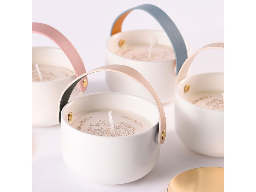 Свеча Valerie Concept с крышкой CNDL 5 PINK, белый/розовый (Р) - купить оптом