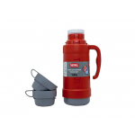 Термос со стеклянной колбой тм THERMOS PICNIC 40 Series Red 1,0L, карминно-красный, фото 2