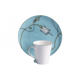Кружка Valerie Concept CUP ALICE BLU, белый - купить оптом