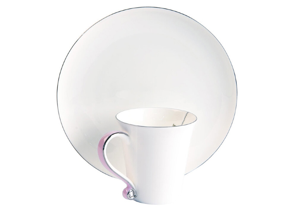Кружка Valerie Concept CUP ALICE PINK, белый - купить оптом