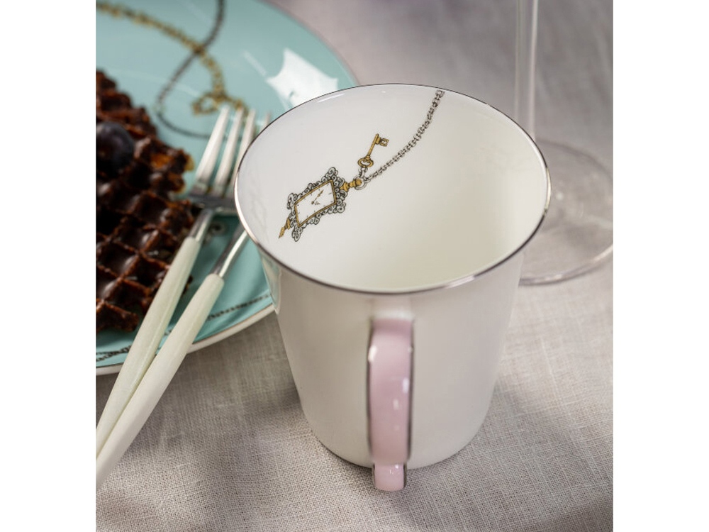 Кружка Valerie Concept CUP ALICE PINK, белый - купить оптом