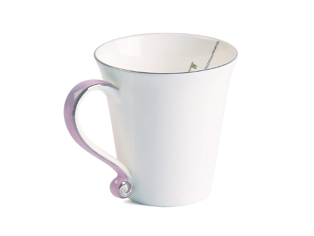 Кружка Valerie Concept CUP ALICE LILAC, белый - купить оптом