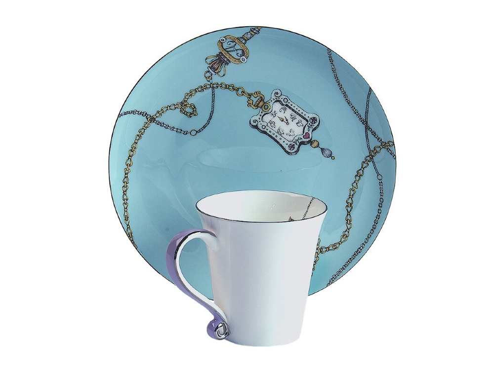 Кружка Valerie Concept CUP ALICE LILAC, белый - купить оптом