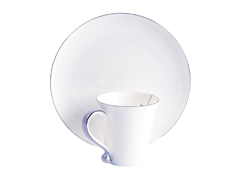 Кружка Valerie Concept CUP ALICE LILAC, белый - купить оптом