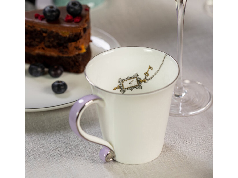 Кружка Valerie Concept CUP ALICE LILAC, белый - купить оптом