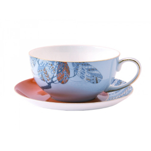 Набор чашка и блюдце Valerie Concept TEA SET TRO, голубой - купить оптом
