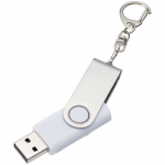 Флеш-карта USB 2.0 16 Gb металлическая с колпачком Borgir, белый - купить оптом