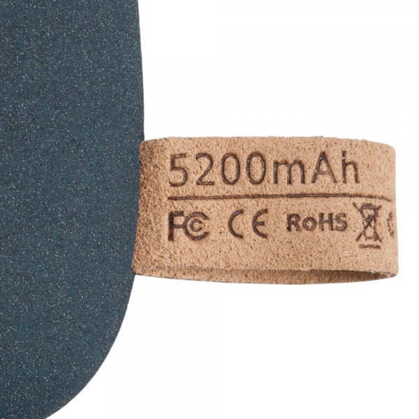 Внешний аккумулятор Pebble 5200, серо-синий - купить оптом