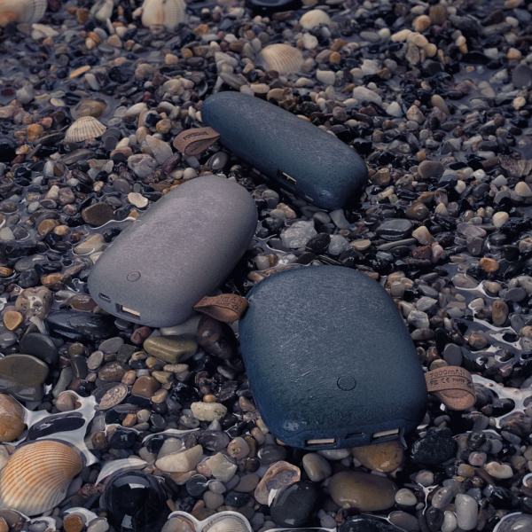 Внешний аккумулятор Pebble 5200, серо-синий - купить оптом
