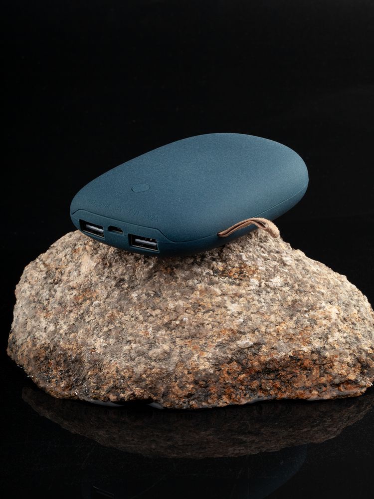 Внешний аккумулятор Pebble 7800 мАч, серо-синий - купить оптом