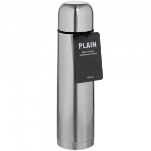 Термос Plain 1000, серебристый - купить оптом