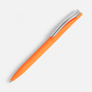 Ручка шариковая Pin Soft Touch, оранжевая - купить оптом