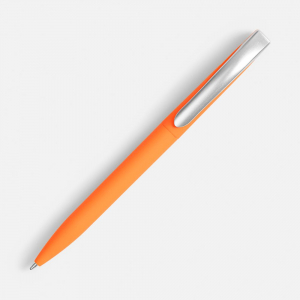 Ручка шариковая Pin Soft Touch, оранжевая - купить оптом