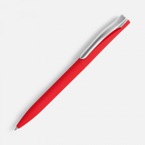 Ручка шариковая Pin Soft Touch, красная - купить оптом