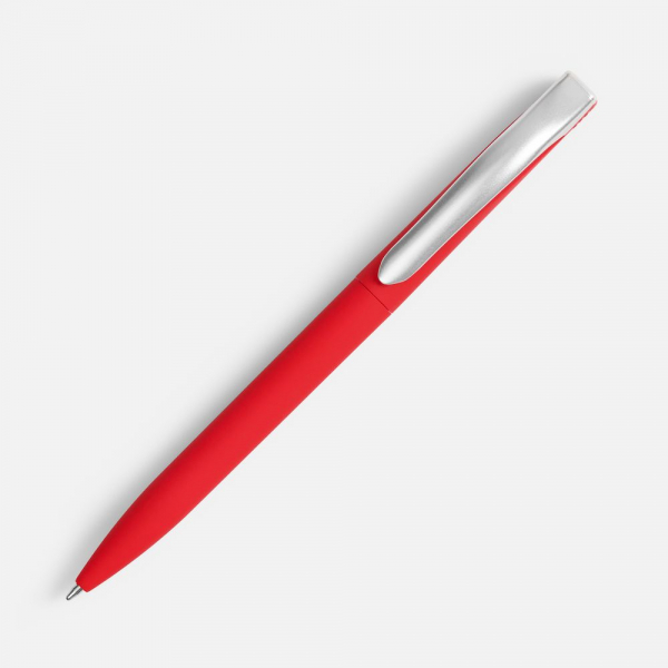 Ручка шариковая Pin Soft Touch, красная - купить оптом