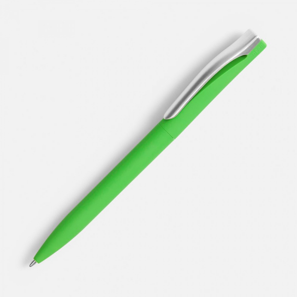 Ручка шариковая Pin Soft Touch, зеленая - купить оптом