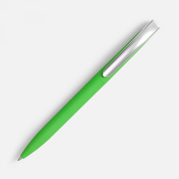 Ручка шариковая Pin Soft Touch, зеленая - купить оптом