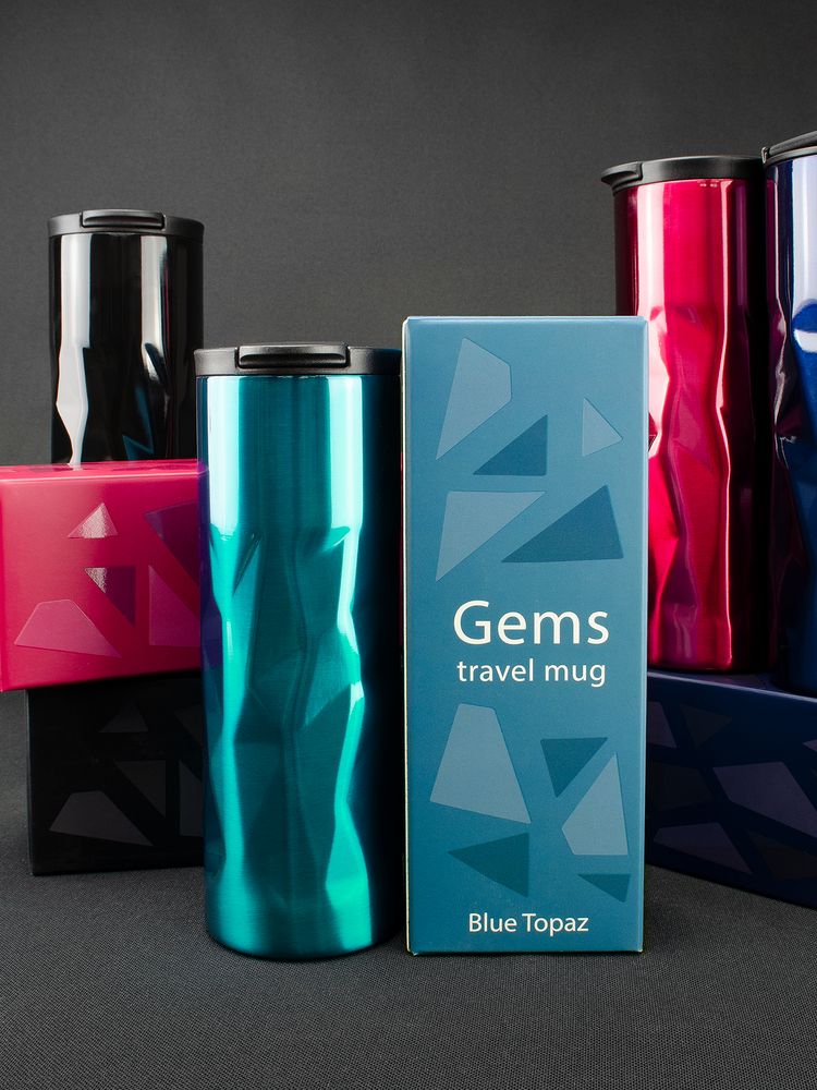 Термостакан Gems Black Morion, черный морион - купить оптом