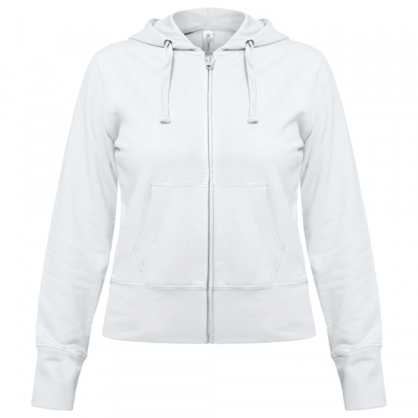 Толстовка женская Hooded Full Zip белая - купить оптом