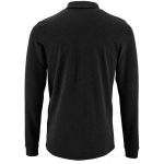 Рубашка поло мужская с длинным рукавом Perfect LSL Men, черный меланж, фото 1