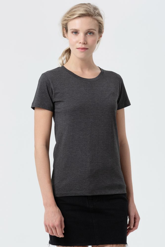 Футболка женская Regent Fit Women, черный меланж - купить оптом