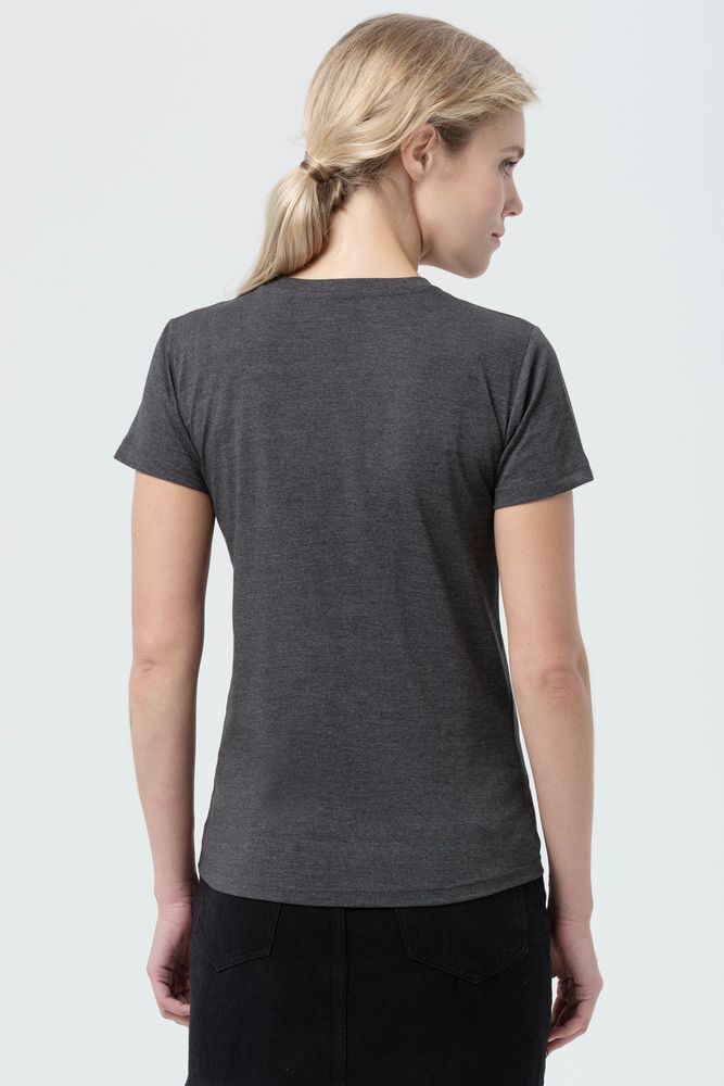 Футболка женская Regent Fit Women, черный меланж - купить оптом