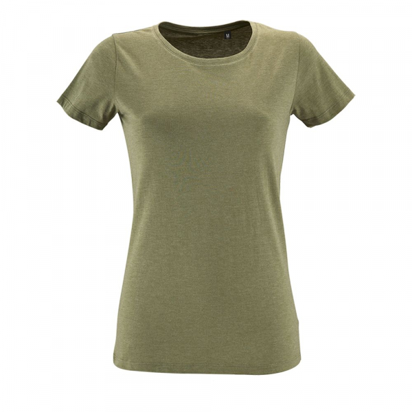 Футболка женская Regent Fit Women, меланж хаки - купить оптом